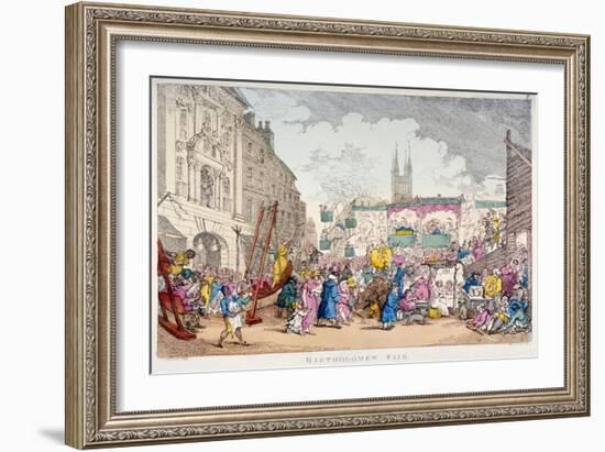 Bartholomew Fair, West Smithfield, City of London, 1813-Thomas Rowlandson-Framed Giclee Print