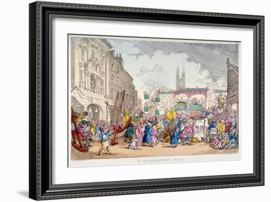 Bartholomew Fair, West Smithfield, City of London, 1813-Thomas Rowlandson-Framed Giclee Print
