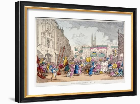 Bartholomew Fair, West Smithfield, City of London, 1813-Thomas Rowlandson-Framed Giclee Print