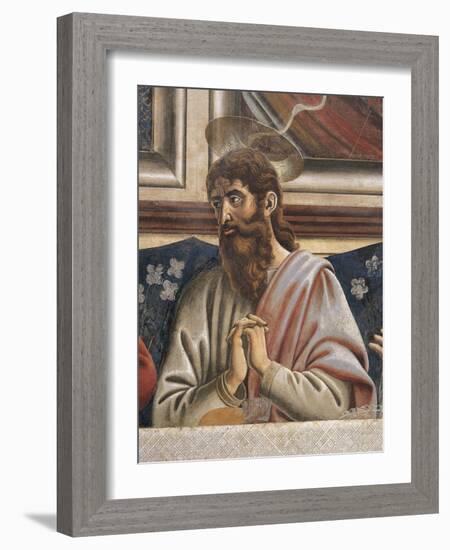 Bartholomew with Clasped Hands, Detail from the Last Supper, 1450-Andrea Del Castagno-Framed Giclee Print