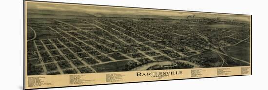 Bartlesville, Oklahoma - Panoramic Map-Lantern Press-Mounted Art Print