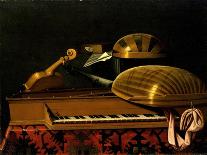 Still Life with Musical Instruments and Books, Mid of 17th C-Bartolomeo Bettera-Giclee Print