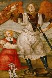 Madonna and Child Between Saints Fabian and Sebastian-Bartolomeo Della Gatta-Framed Giclee Print