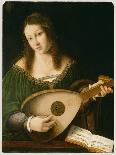 Lady Playing a Lute, c.1530-Bartolomeo Veneto-Framed Premier Image Canvas