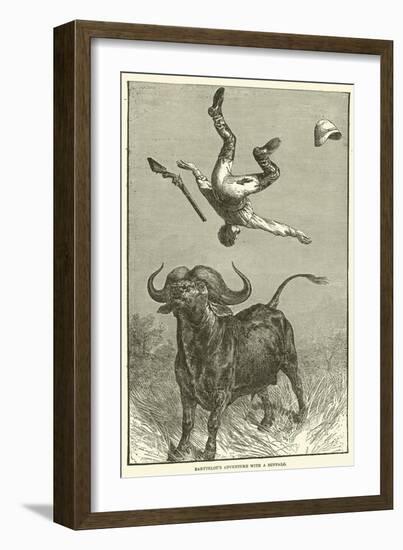 Barttelot's Adventure with a Buffalo-null-Framed Giclee Print