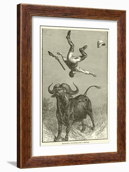 Barttelot's Adventure with a Buffalo-null-Framed Giclee Print