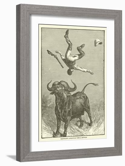 Barttelot's Adventure with a Buffalo-null-Framed Giclee Print