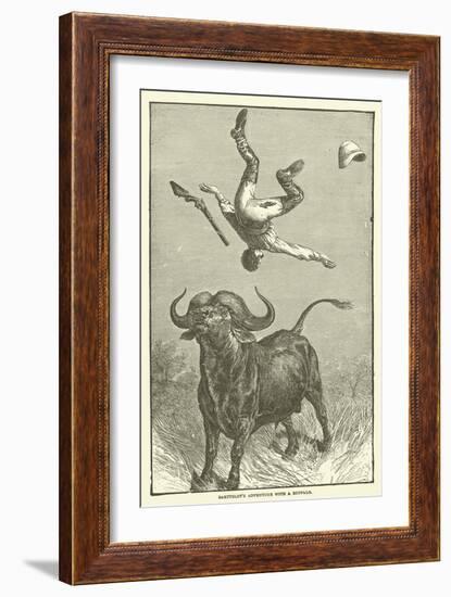 Barttelot's Adventure with a Buffalo-null-Framed Giclee Print