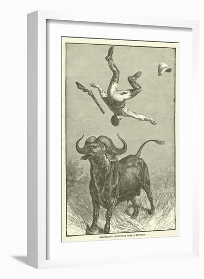 Barttelot's Adventure with a Buffalo-null-Framed Giclee Print