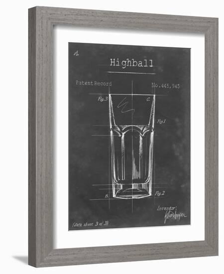 Barware Blueprint II-Ethan Harper-Framed Art Print