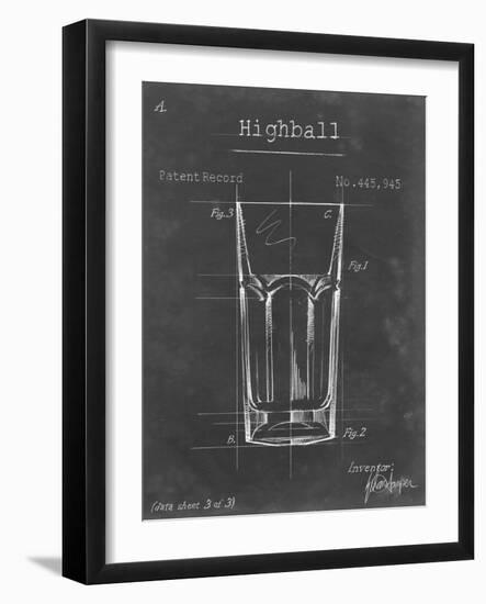 Barware Blueprint II-Ethan Harper-Framed Art Print