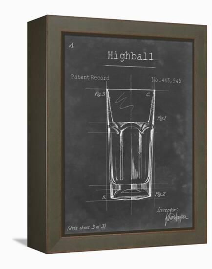 Barware Blueprint II-Ethan Harper-Framed Stretched Canvas