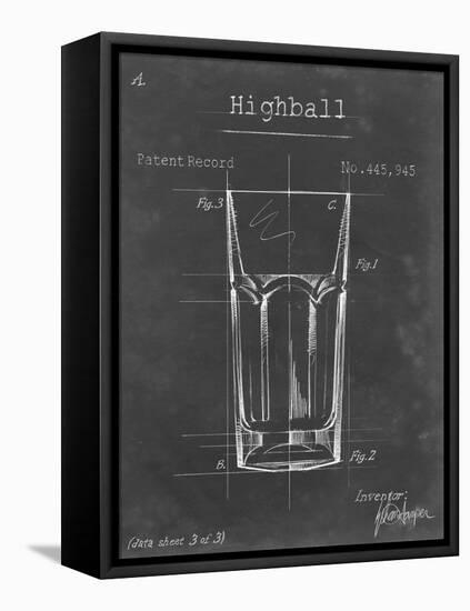 Barware Blueprint II-Ethan Harper-Framed Stretched Canvas