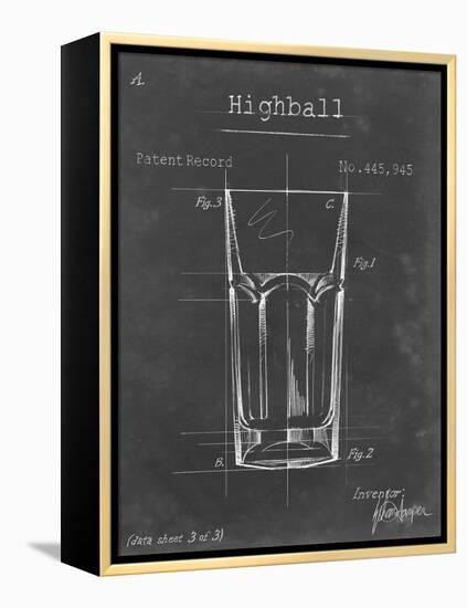 Barware Blueprint II-Ethan Harper-Framed Stretched Canvas