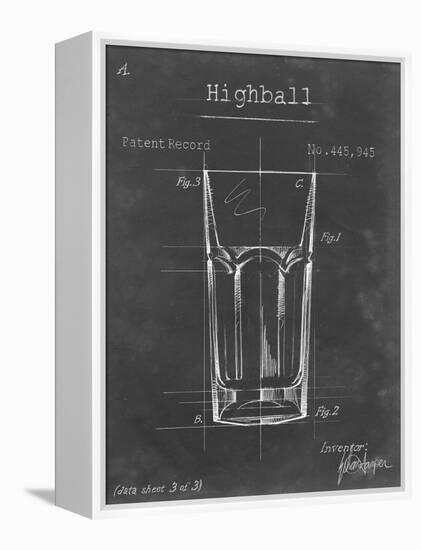 Barware Blueprint II-Ethan Harper-Framed Stretched Canvas