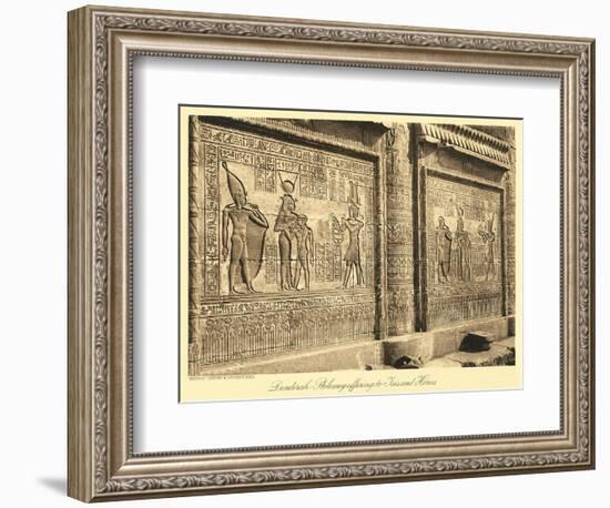 Bas Relief at Denderah Temple-null-Framed Art Print