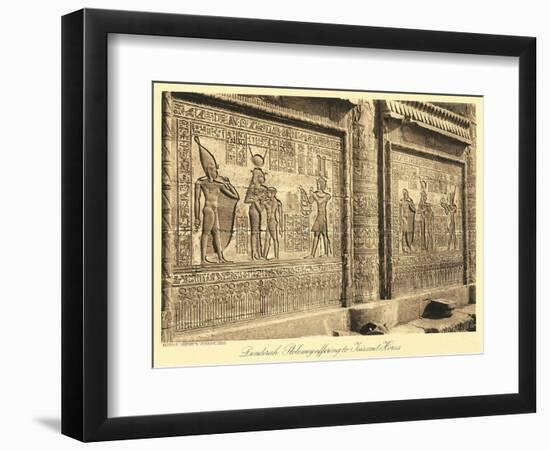 Bas Relief at Denderah Temple-null-Framed Art Print