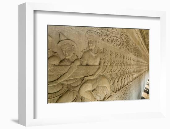 Bas-Relief Carvings from the Churning of the Sea of Milk Myth-Michael Nolan-Framed Photographic Print