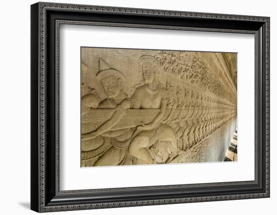 Bas-Relief Carvings from the Churning of the Sea of Milk Myth-Michael Nolan-Framed Photographic Print