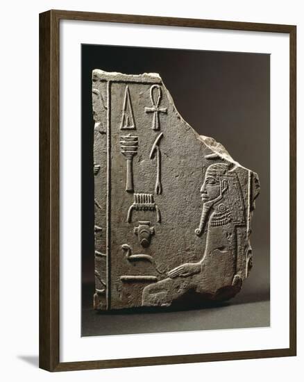 Bas-Relief Depicting Pharaoh Djoser Wrapped in Cloak Worn on Occasion of Jubilee-null-Framed Giclee Print