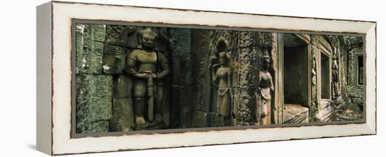 Bas Relief in a Temple, Banteay Kdei, Angkor, Cambodia-null-Framed Premier Image Canvas