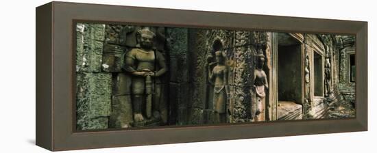 Bas Relief in a Temple, Banteay Kdei, Angkor, Cambodia-null-Framed Premier Image Canvas