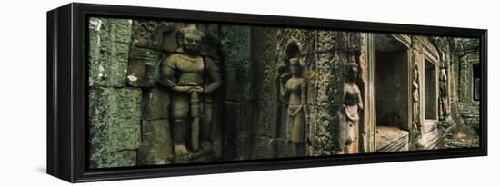 Bas Relief in a Temple, Banteay Kdei, Angkor, Cambodia-null-Framed Premier Image Canvas