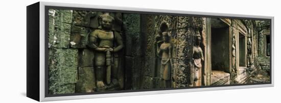 Bas Relief in a Temple, Banteay Kdei, Angkor, Cambodia-null-Framed Premier Image Canvas