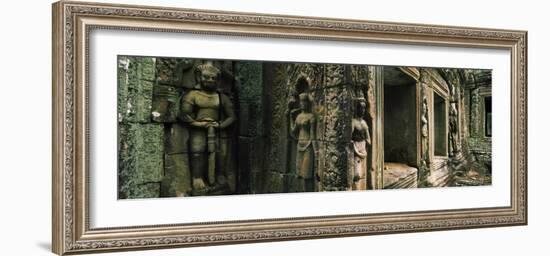 Bas Relief in a Temple, Banteay Kdei, Angkor, Cambodia-null-Framed Photographic Print