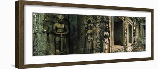 Bas Relief in a Temple, Banteay Kdei, Angkor, Cambodia-null-Framed Photographic Print