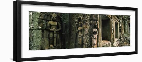 Bas Relief in a Temple, Banteay Kdei, Angkor, Cambodia-null-Framed Photographic Print