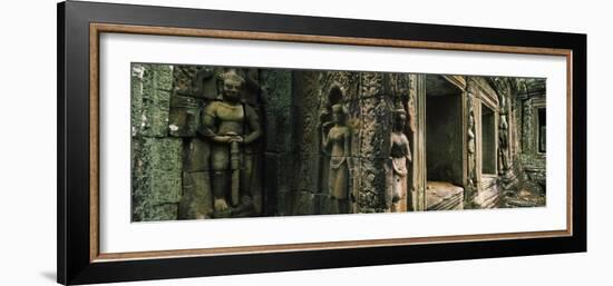 Bas Relief in a Temple, Banteay Kdei, Angkor, Cambodia-null-Framed Photographic Print