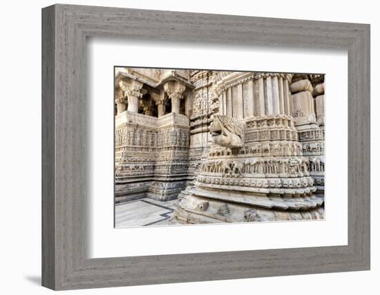Bas Relief. Jagdish Temple. Udaipur Rajasthan. India-Tom Norring-Framed Photographic Print