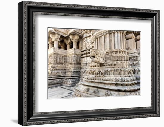 Bas Relief. Jagdish Temple. Udaipur Rajasthan. India-Tom Norring-Framed Photographic Print