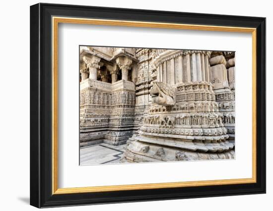 Bas Relief. Jagdish Temple. Udaipur Rajasthan. India-Tom Norring-Framed Photographic Print