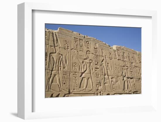 Bas-Relief of Pharaohs and Gods, Karnak Temple, Luxor, Thebes, Egypt, North Africa, Africa-Richard Maschmeyer-Framed Photographic Print