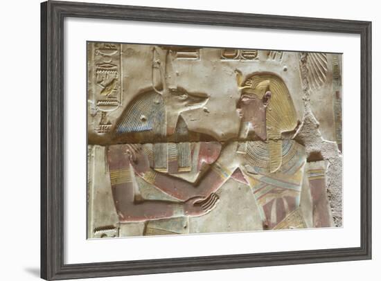 Bas-Relief of the God Anubis on Left-Richard Maschmeyer-Framed Photographic Print