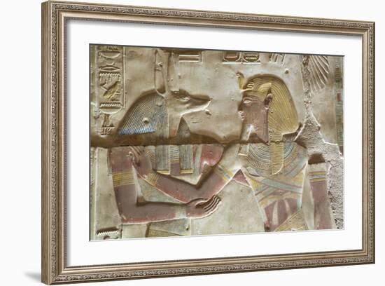 Bas-Relief of the God Anubis on Left-Richard Maschmeyer-Framed Photographic Print