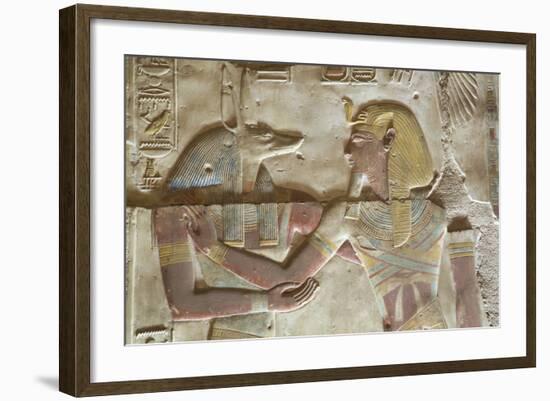 Bas-Relief of the God Anubis on Left-Richard Maschmeyer-Framed Photographic Print