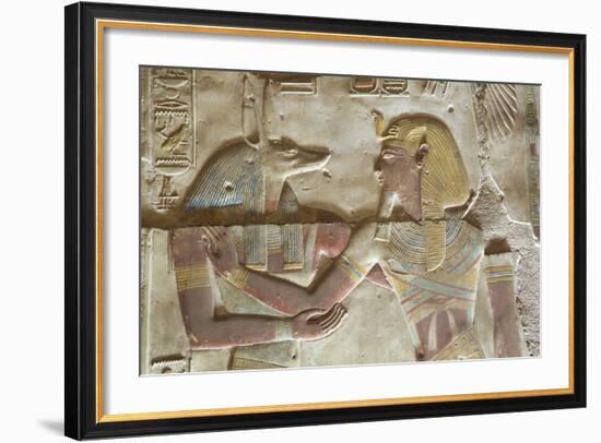 Bas-Relief of the God Anubis on Left-Richard Maschmeyer-Framed Photographic Print