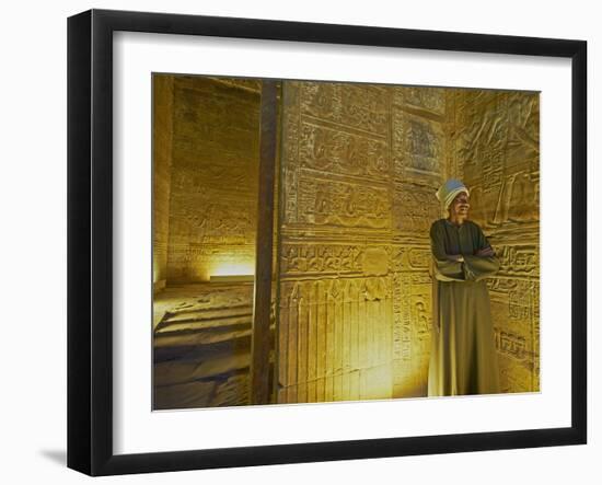 Bas Relief on the Walls of the Temple of Horus, Edfu, Egypt, North Africa, Africa-Tuul-Framed Photographic Print