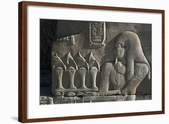 Bas-Relief, Temple of Sobek and Haroeris, Kom Ombo, Egypt-null-Framed Giclee Print