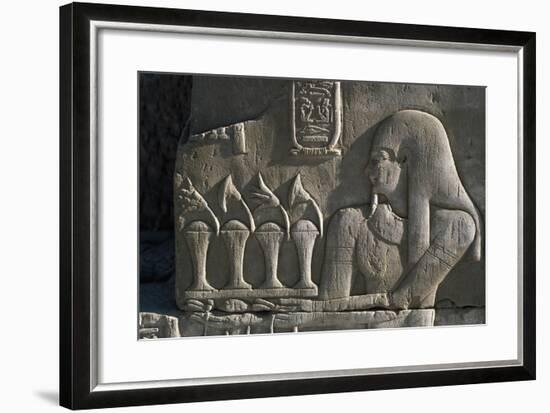 Bas-Relief, Temple of Sobek and Haroeris, Kom Ombo, Egypt-null-Framed Giclee Print