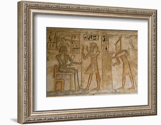 Bas-Reliefs, Medinet Habu (Mortuary Temple of Ramses Iii), West Bank-Richard Maschmeyer-Framed Photographic Print