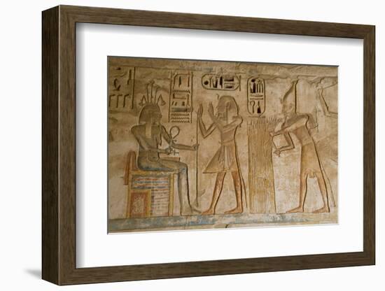 Bas-Reliefs, Medinet Habu (Mortuary Temple of Ramses Iii), West Bank-Richard Maschmeyer-Framed Photographic Print