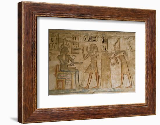 Bas-Reliefs, Medinet Habu (Mortuary Temple of Ramses Iii), West Bank-Richard Maschmeyer-Framed Photographic Print