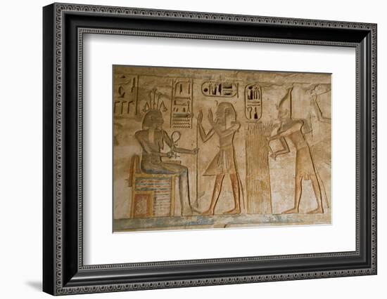 Bas-Reliefs, Medinet Habu (Mortuary Temple of Ramses Iii), West Bank-Richard Maschmeyer-Framed Photographic Print