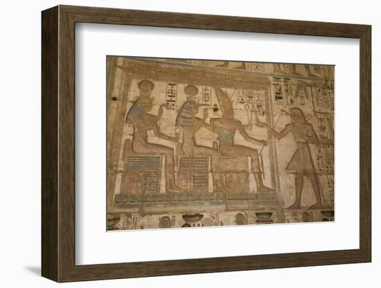 Bas-Reliefs, Medinet Habu (Mortuary Temple of Ramses Iii), West Bank-Richard Maschmeyer-Framed Photographic Print