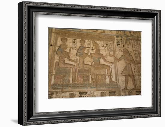 Bas-Reliefs, Medinet Habu (Mortuary Temple of Ramses Iii), West Bank-Richard Maschmeyer-Framed Photographic Print