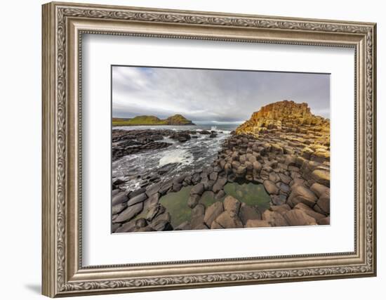 Basalt at the Giant's Causeway near in County Antrim, Northern, Ireland-Chuck Haney-Framed Photographic Print